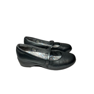 Skechers Women size 10 LEATHER Mary Jane PEWTER Relaxed Fit Memory Foam 48656